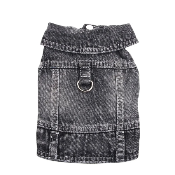 Pets Dogs Jeans Coat Jacket Towable Denim Vest Cat Puppy Spring/Autumn Clothes Apparel cc Black M