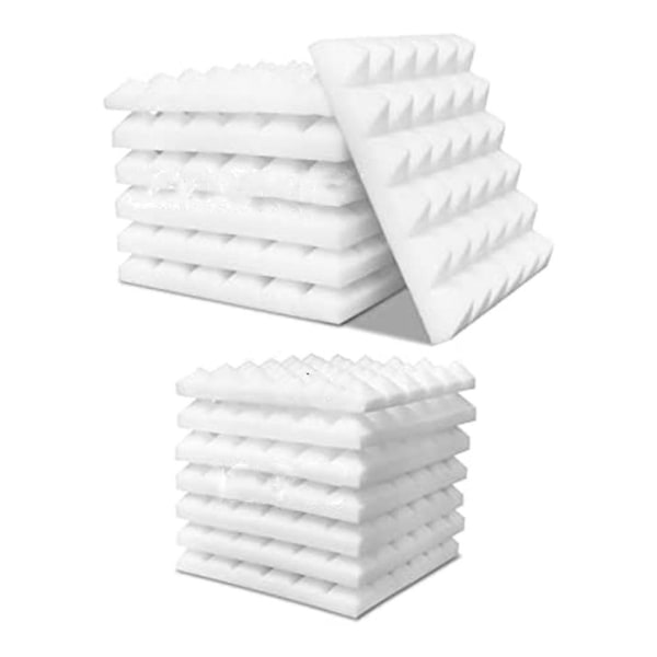 12 Pack Acoustic Panels,sound Proof Foam Panels,studio Soundproofing Wedges,wall Reduce Noise Foam White