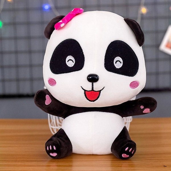 Babybus Panda Plush Baby Bus Toys Kiki Miu Panda Plushie Cartoon Animal Stuffed Dolls Toy Children Girls Birthday Gift A kiki 22cm