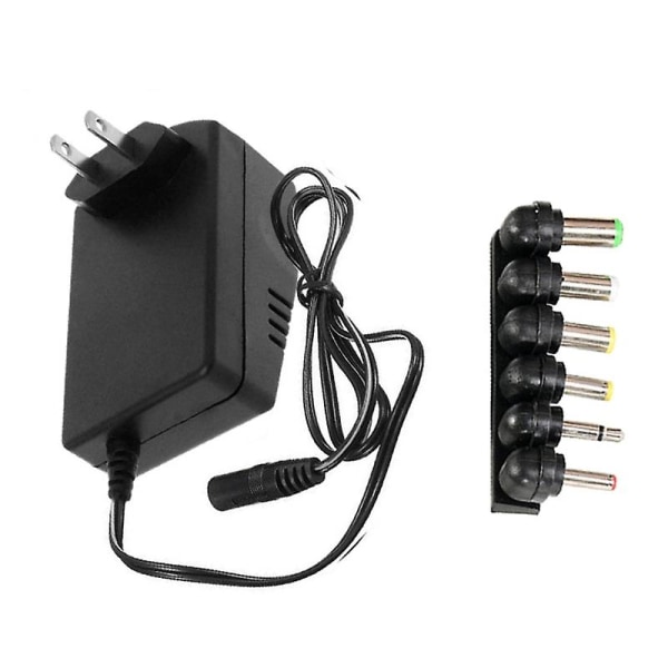 12V 3A 30W Charge Power Supply Charging Cable with 6 Power Adapters Tips US Plug