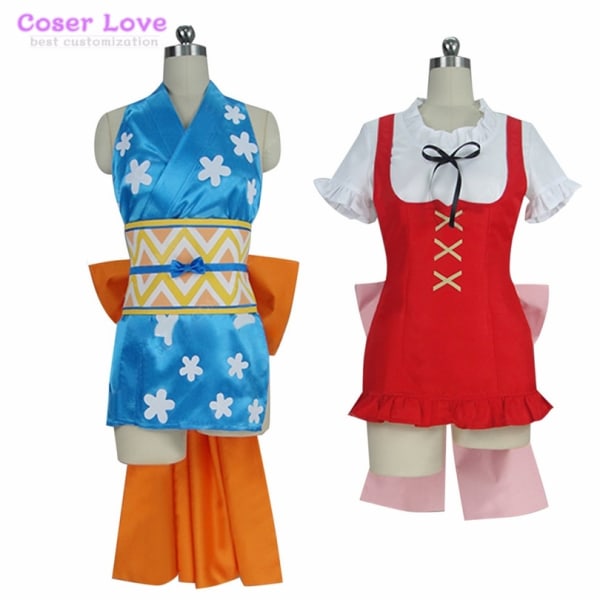 Anime Cartoon One Piece Wano Country Nami Cosplay Costume Carnival Halloween Christmas Clothing Performance Costume Blue L