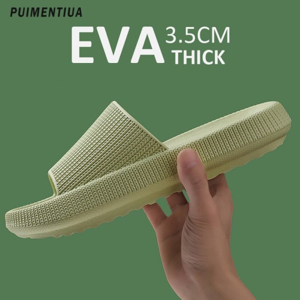Girl Home Sandals Summer Man Women Flip Flops Fashion Korean Slippers Beach Man'S Pillow Slides Sports Bitter Gourd Sandalias Army Green 40-41