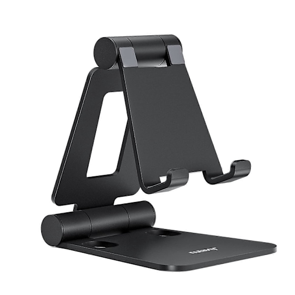 Adjustable cell phone stand table, foldable aluminum for compatible all smartphones