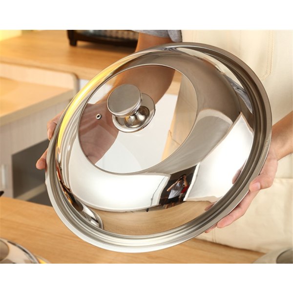 24-38cm Frying Pans lid Wok Pan Lids Stainless Steel Pot Lid General Pan Lid Kitchen Glass Lid Tempered Frying Pan stove cover 40cm