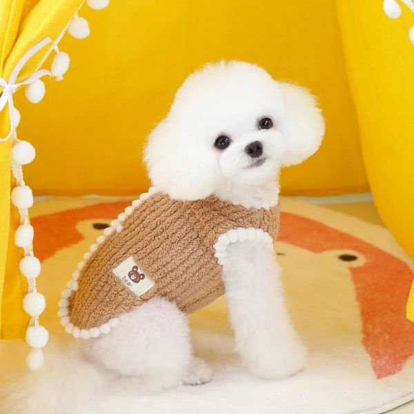 Soft Dog Cat Jacket Vest Winter Dogs Clothes Teddy Chihuahua Coat French Bulldog Apparel for Small Mid Dogs Puppy Warm Clothing Green 2XL