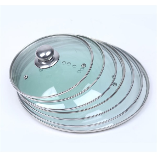 Stainless steel Thick Transparent Tempered Glass Lid cover Soup Pot Saucepan Frying Pan Wok Lid With Knob Kitchen Cooker Part 20cm