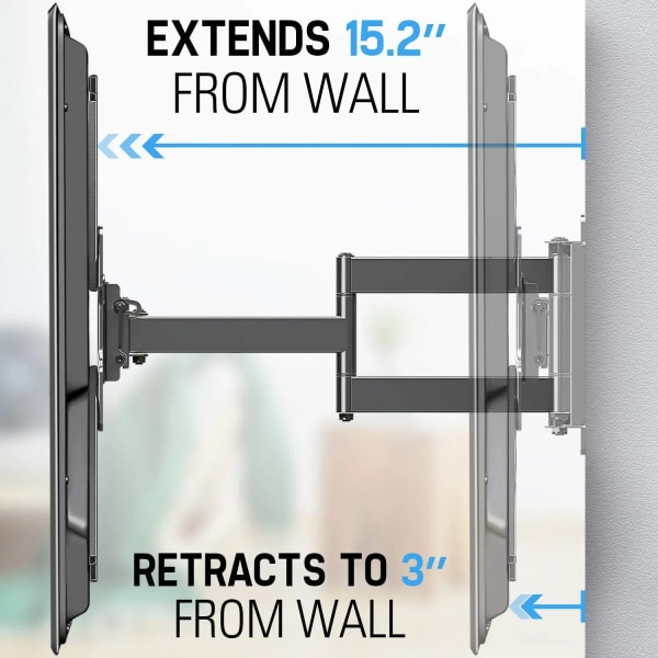 Wall Mount Swivel and Tilt, T-Bracket with Articulating Arm Made/Sold in Italy A1