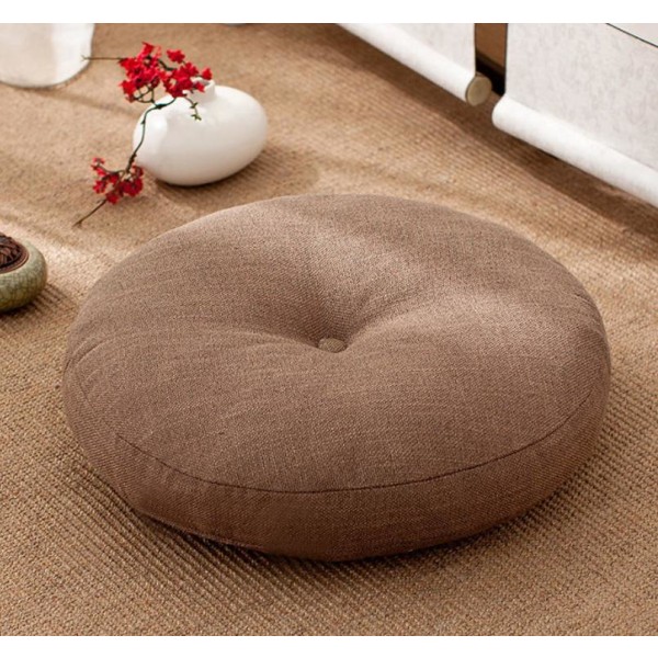 Hot Fabric Thickened Round Futon Nordic Home Meditation and Worship Pad Removable and Washable Meditation Tatami Cushion F8225 Green