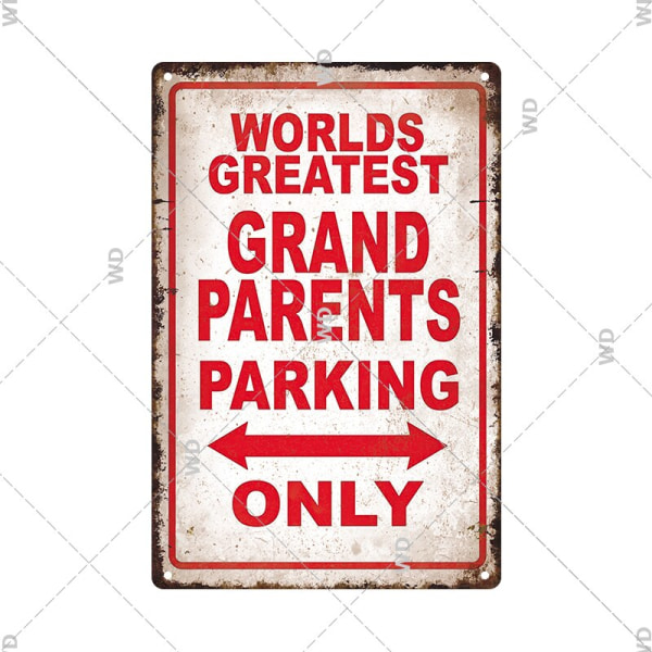 Tin Sign No Parking Slow Down Caution Warning Do Not Pass Metal Vintage Plaque Retro Metal Plate Traffic Yard Street Wall Decor WS3155 20x30cm
