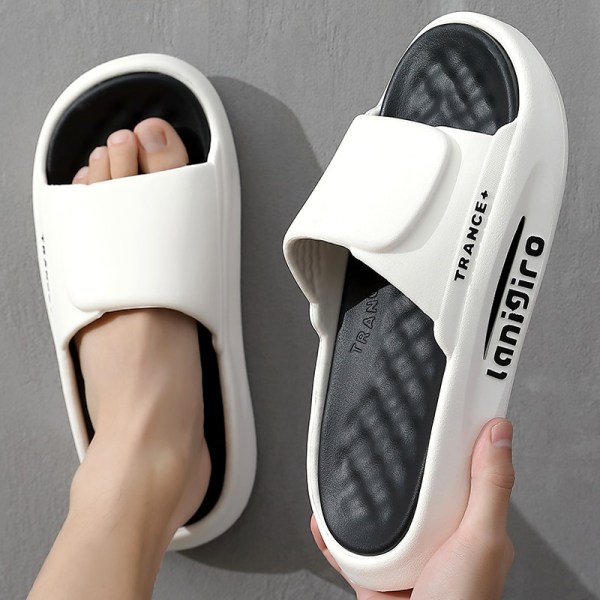 Summer Men's Slippers Women Home Slippers Indoor Bathroom Non Slip Flip Flops Couple Platform Sandals Women Men Indoor Slides Blue 40-41 (fit 39-40)