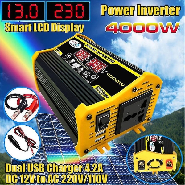 4000w Power-inverter 12v To 220v 18w Solar Panel 30a Controller Emergency Solar-power Generator For High Quality