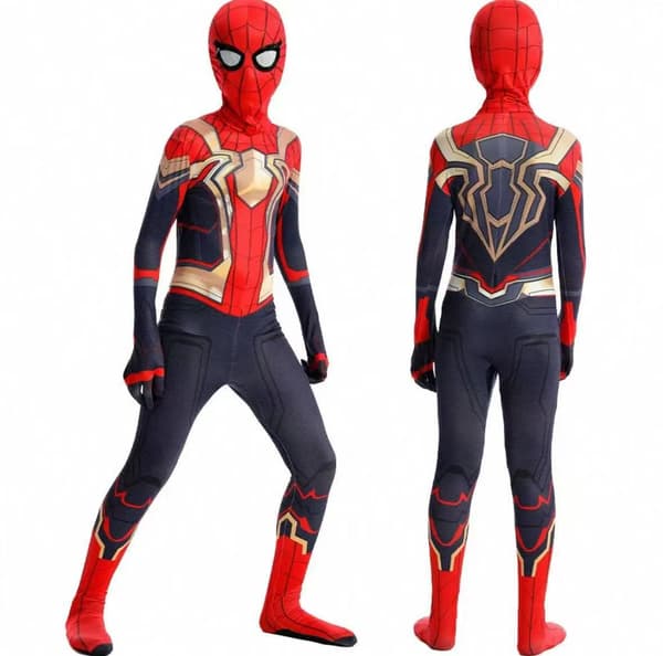 Spiderman Cosplay Bodysuit barn Halloween Cosplay Jumpsuit Högkvalitativ 100