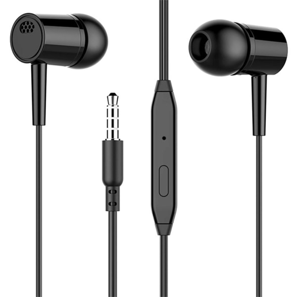2 Color Optional In-ear Wired Earphone 3.5mm Headset Earbuds With Mic Earbuds Built-in Microphone High Quality In-ear black