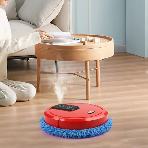 1500 mAh Mopping with Sprayer Machine Smart Home Floor Sweeping Automatic Electric Floor Mops Floor Steam Cleaner Robot WHITE