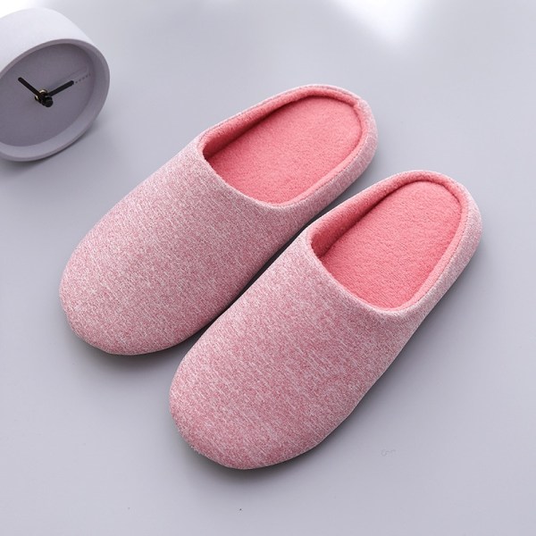 Women Slippers House Soft Home Cotton Slipper Winter Indoor Light Comfort Floor Shoes Men Silence Slides Bedroom Japanese Style light blue 36-37(suggest 35-36)