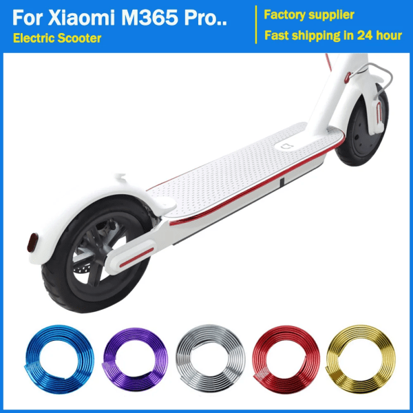 Electric Scooter Bumper Sticker Tape For Xiaomi Mijia M365 Pro KickScooter Accessories Protective Decorative Body Strip Stickers style 1 red