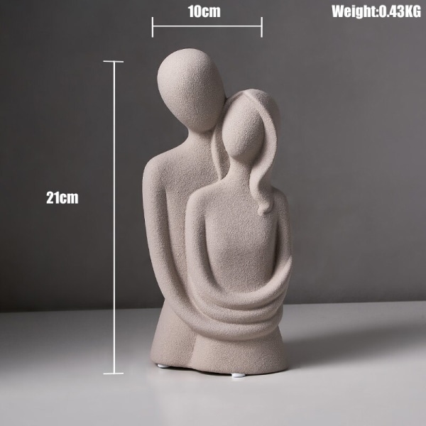 Nordic Abstract Sculpture Character Figurines Resin Love Statues Modern Home Decoration Living Room Office Desk Decoration Gift Height 21CM