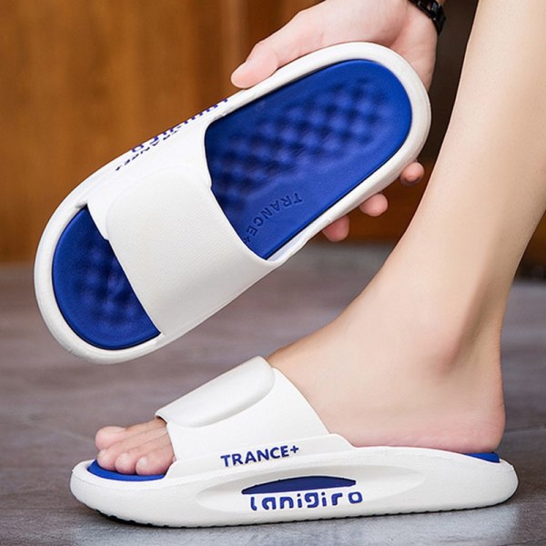 Summer Men's Slippers Women Home Slippers Indoor Bathroom Non Slip Flip Flops Couple Platform Sandals Women Men Indoor Slides Clear 40-41 (fit 39-40)