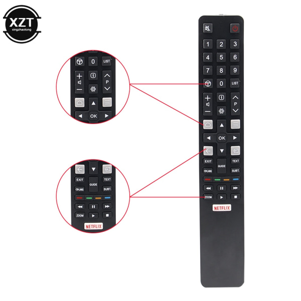 RC802N Smart Remote Control Replacement For TCL TV  YUI1 YAI2 YLI3 65P20US U43P6046 U55C7006 U49P6046 U65P6046 Controller Black