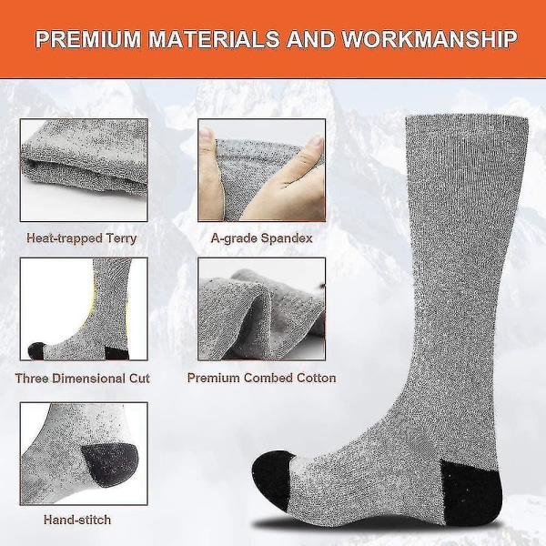 Heated Socks For Heilwiy Men/women - Upgraded Rechargeable Electric Socks With 4800mah Gift
