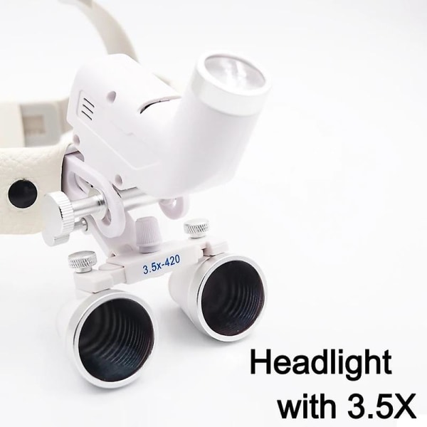 5W Focusing Headlight With Medical ENT Loupe Binocular Magnifier 2.5X 3.5X Optical Surgical Type With High Quality Magnification headlight with 3.5X EU