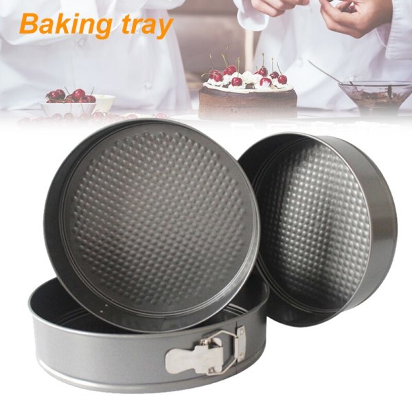 New Hot Non Stick Coated Cake Mold Baking Pan Spring Form Bakeware Tin Tray Tools SMR88 18cm