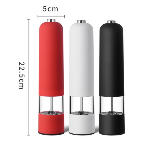 Automatic Salt Pepper Grinder Set Electric Spice Mill For Pepper Spice Adjustable Coarseness Kitchen Grinding Gadgets Red