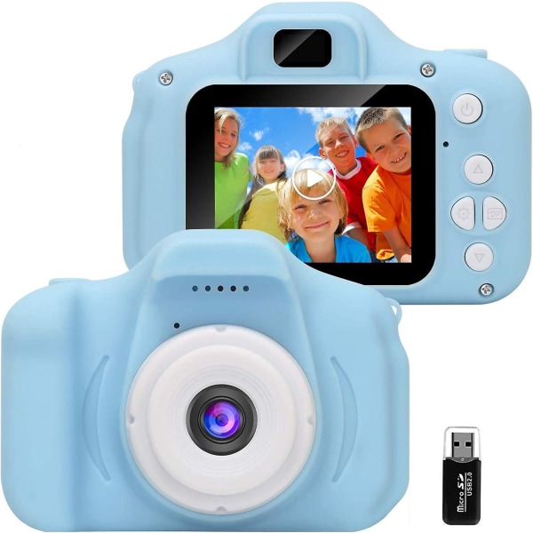 Kids Camera, Upgrade Kids Selfie Camera, Mini Rechargeable Kids Digital Camera Shockproof Video Camcorder Gifts for 3-8 Years Boys Girls, 8MP HD Video