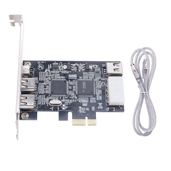 4 Port 1394A Expansion Card PCI-E 1X to IEEE 1394 Video Adapter 1x 4Pin 6Pin
