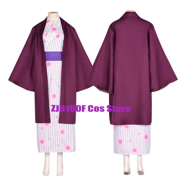 Anime Cosplay Demon Slayers Kanroji Mitsuri Cosplay Costume Kimono Outfits Suit Kimetsu No Yaiba Halloween Party Clothes Wig Black XXL