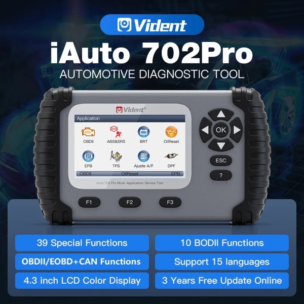 iAuto702 Pro ABS SRS Automotive Diagnostic Tool 37 Special Function ECU Coding Active Test OBD2 Scanner Free Update A+++ iAuto702 Pro