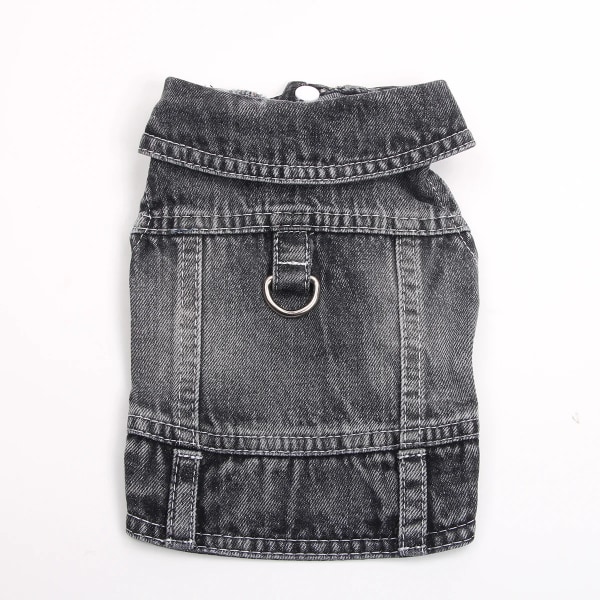 Pets Dogs Jeans Coat Jacket Towable Denim Vest Cat Puppy Spring/Autumn Clothes Apparel cc Black L