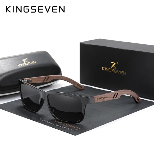 100% Polarized Vintage Men Wooden Sunglasses Wood UV400 Protection Fashion Square Sun glasses Women Gafas De sol Black Orignal