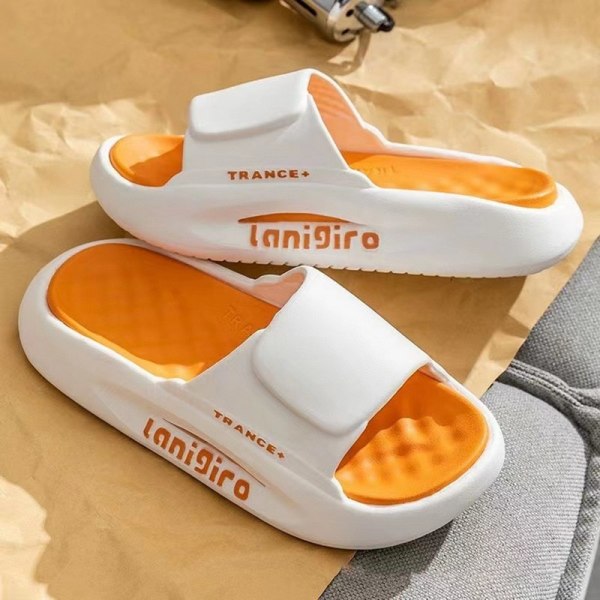 Summer Men's Slippers Women Home Slippers Indoor Bathroom Non Slip Flip Flops Couple Platform Sandals Women Men Indoor Slides Auburn 36-37 (fit 35-36)