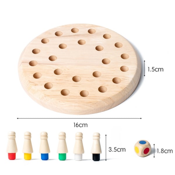Wooden Memory Match Stick Chess Color Game Board Puzzles Montessori Educational Toy Cognitive Ability Learning Toys For Children Memory Chess