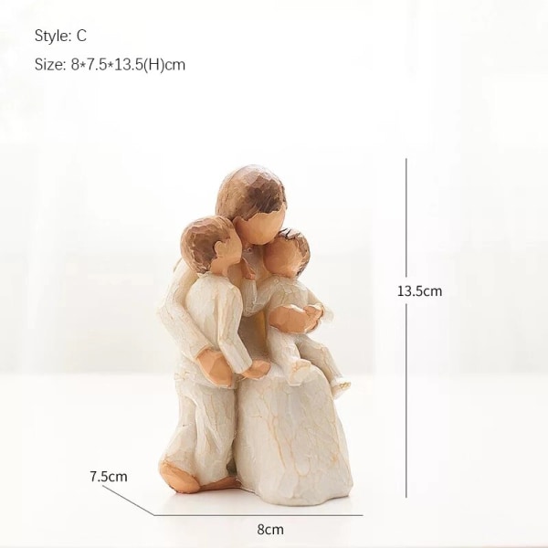 Nordic Style Love Family Resin Statue Figure Figurine Ornaments Happy Time Home Wedding Decoration rafts Furnishings Sculpture C