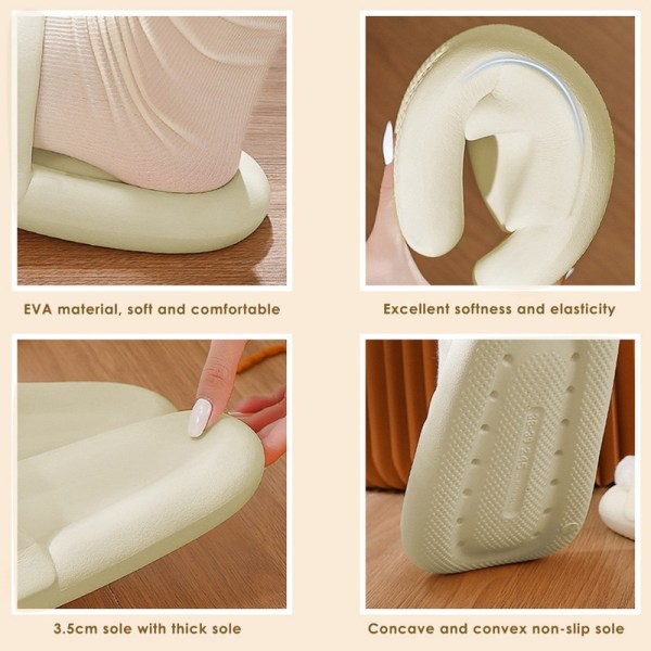 New Summer Couple Bedroom Slides Ladies Flip Flops Thick Bottom Sandals Eva Cloud Slippers Men Women Soft Home Outdoor Slippers Lake Blue 40-41