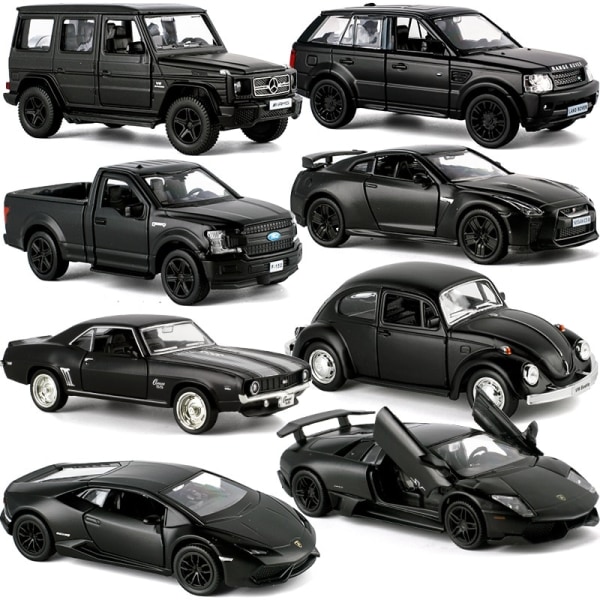 1:36 Diecast Car Authourized Models Dark Black Series Exquisite Made Collectible Play Mini Cars 12.5 Cm Pocket Toy For Boys 003M-Colvette C6