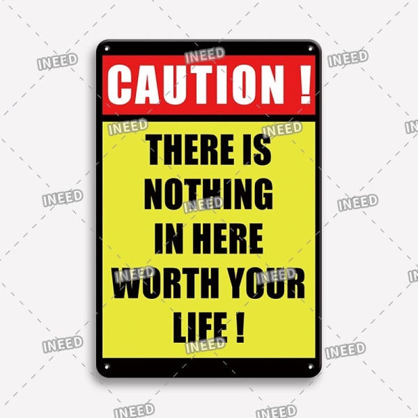 Tin Sign Warning Slogan Plate Retro Vintage Plaque Metal Plate Keep Out Aviso Camera For Yard Street Home Door Wall Decor Gift 31145 20x30cm