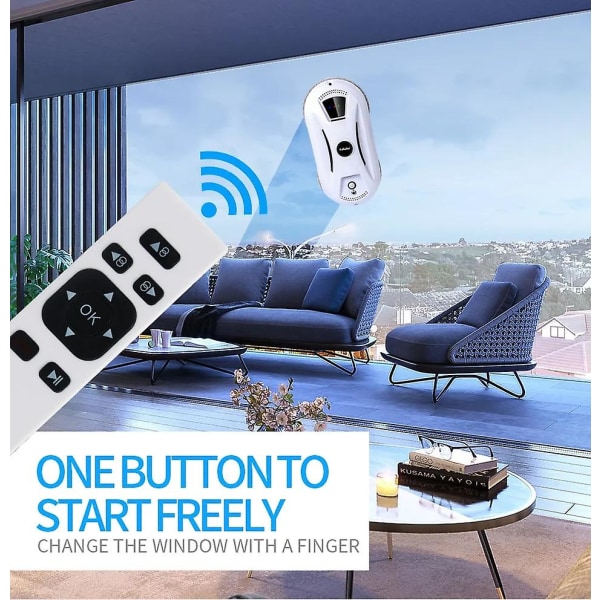 Ultra thin Robot vacuum cleaner window cleaning robot window cleaner electric glass limpiacristales remote control for home WHITE EU