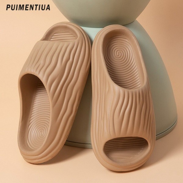 Girl Home Sandals Summer Man Women Flip Flops Fashion Korean Slippers Beach Man'S Pillow Slides Sports Bitter Gourd Sandalias Dark Grey 40-41