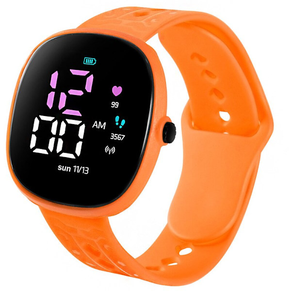 Reloj Children s Watch for Kids Men Women Sports Waterproof Wrist Watches Student Electronic Digital Watch Boy s Girl s Gifts Orange 2141 Orange