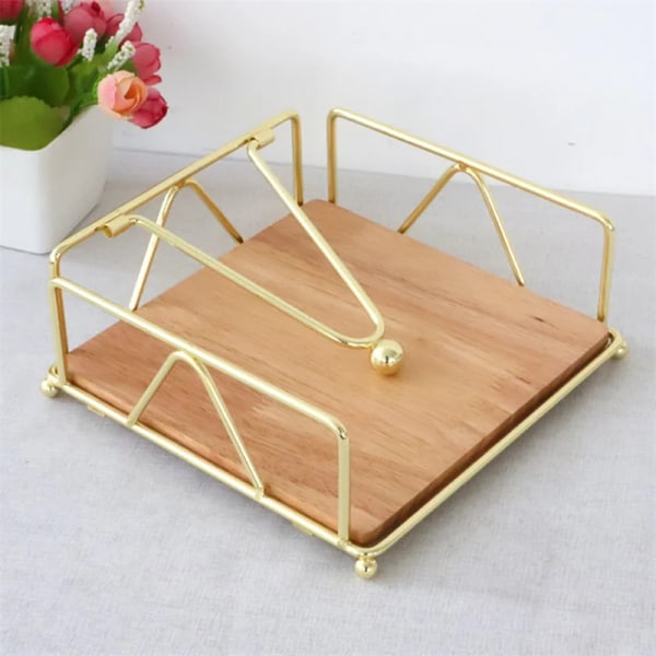 Flat Napkin Holder Metal Kitchen Napkin Holder With Weighted Tension Arm Rustic Tissue Paper Dispenser For Countertop Table Black