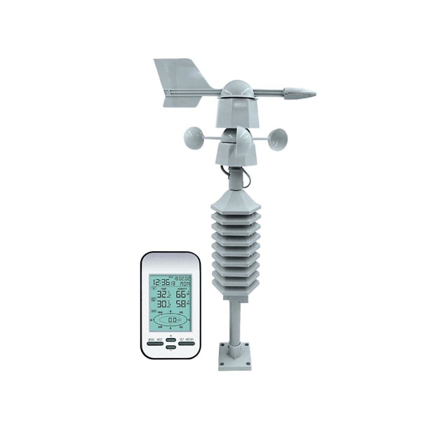 Professional Wireless Weather Station Out Wind Speed Direction Sensor Digital Wind Temperature Humi White