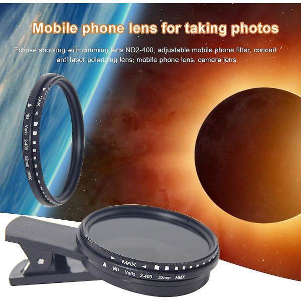 Solar Eclipse Camera Lens Filter, Solar Filter For Smartphone, Universal Solar Eclipse Phone Camera Filter With Clip, Imaging Enhancing Filter -GSL 1pcs
