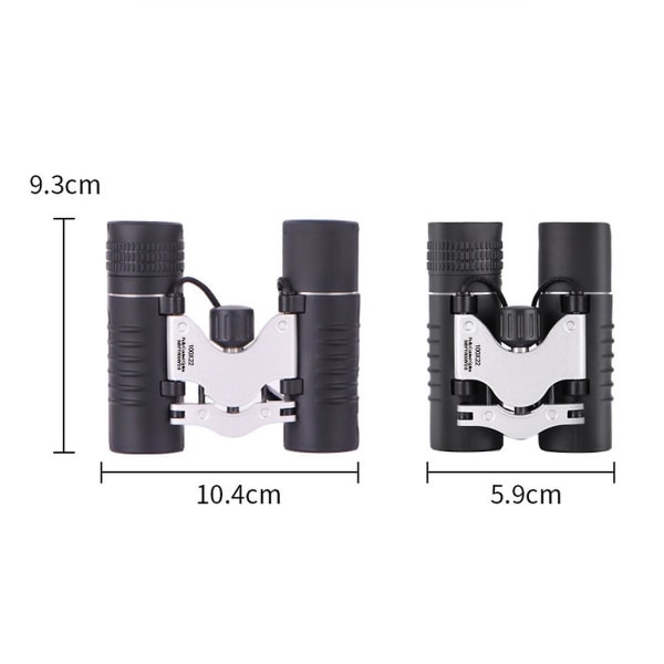 100x22 Hd Powerful Binoculars Professional Folding Mini Pocket Telescope With Phone Clip For Outdoor Hunting Camping Tourism