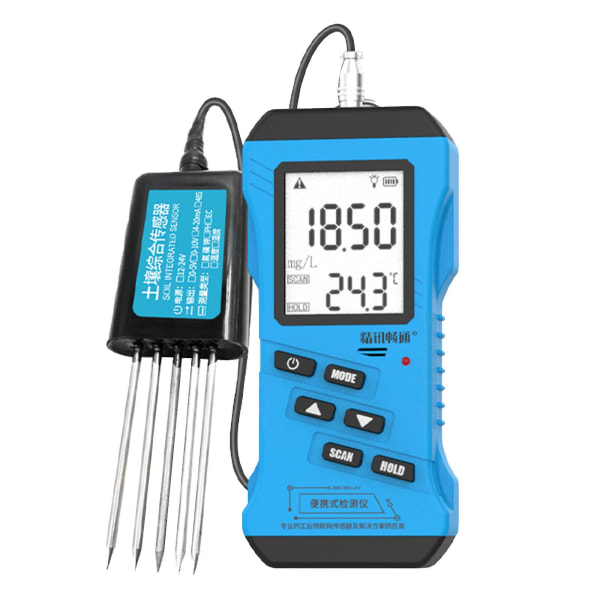 7-IN-1 Soil Tester for pH, EC, NPK, Humidity, Temperature | LCD Display | Modbus Protocol Padding