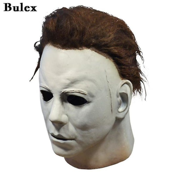 Bulex Halloween 1978 Michael Myers Mask Horror Cosplay Costume Latex Masks Halloween Props For Adult White High Quality