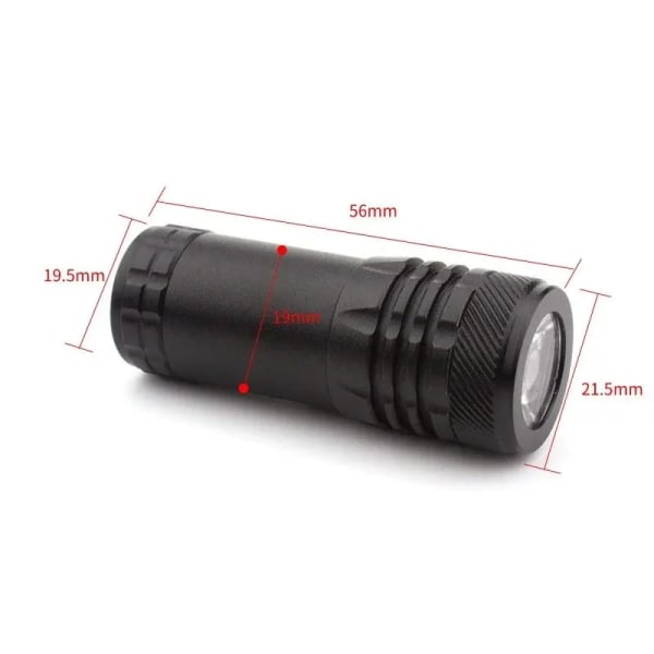 Tactical Mini Flashlight LED 11/20MM Rechargeable Small Flashlight Under Hanging Light For Hunting Camping Fishing C