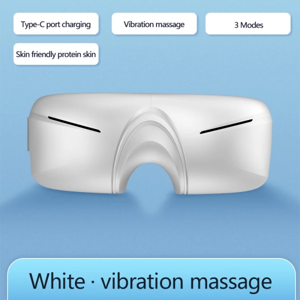 Smart Wireless Bluetooth Music Eye Protector Foldable Eye Protector Air Pressure Vibration Hot Compress Kneading Eye Massager White4